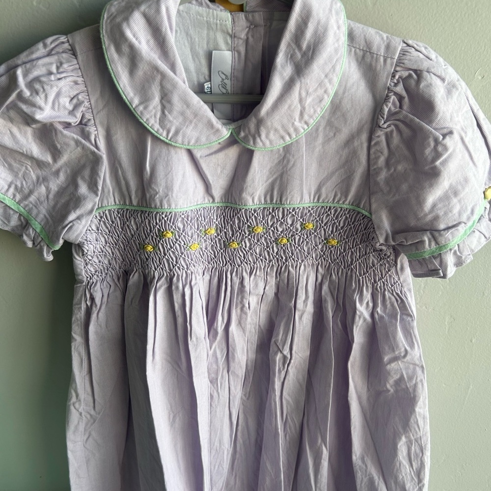 Bellbird Lilac Dress with Yellow Accents